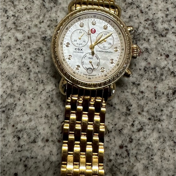 MICHELE Women’s MWW03M000141 CSX-36 Analog Display Swiss Quartz Gold Watch. - Picture 6 of 15